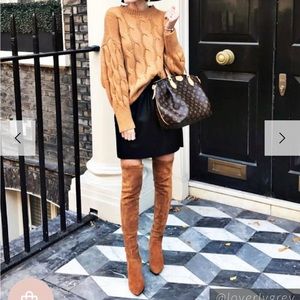 'Marlo' Tan Over The Knee
Suede Leather Boots
